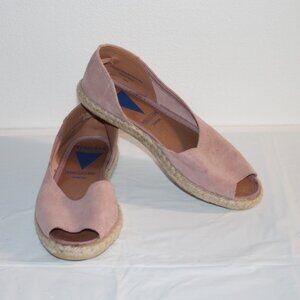 Verbenas Espadrilles Womens Size 8 Pink Cruz Leather Peep Toe Shoes